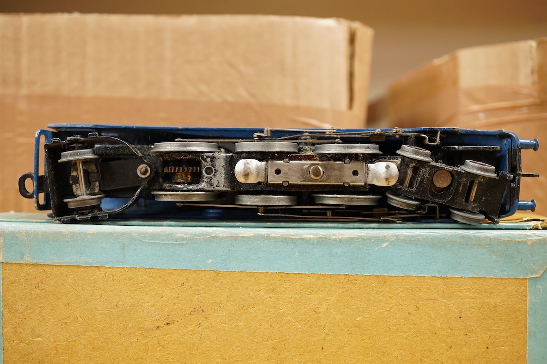 A collection of Hornby Dublo railway for 3-rail running, including three boxed locomotives; an LNER class A4 4-6-2 tender locomotive, Sir Nigel Gresley 7 (EDL1), a BR Duchess of Montrose 46232 (EDL12), and a BR class N2